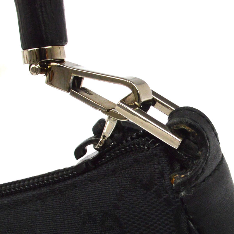 Gucci Bamboo Bullet Gg Canvas Black Bag