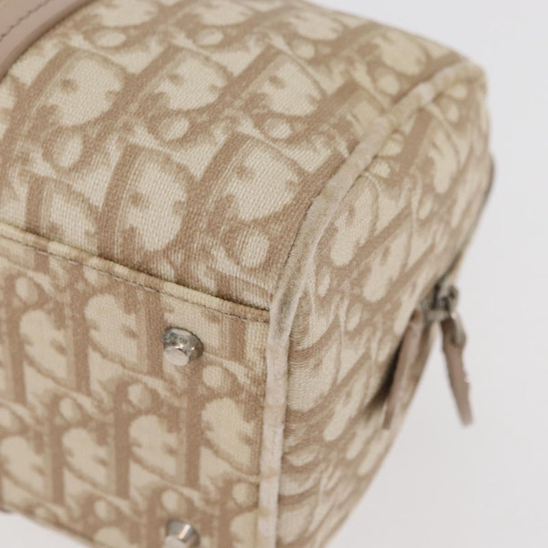 Christian Dior Vintage Trotter Romantique Zip Diorissimo Coated Canvas Beige Bag