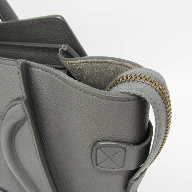 Celine Luggage Smooth Leather Gray Bag