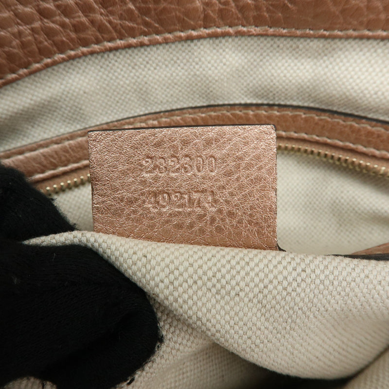 Gucci Bella Convertible Top Handle Leather Pink Bag