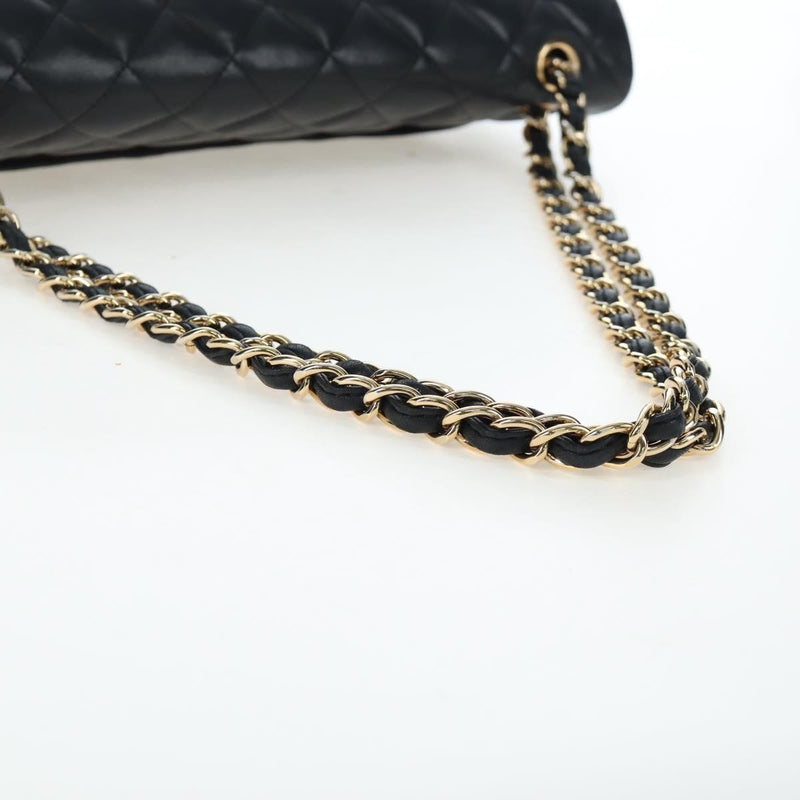 Chanel Classic Timeless Double Flap Quilted Caviar Black Leather Bag