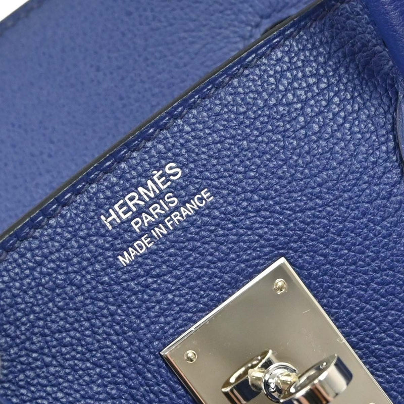 Hermes Birkin Blue Togo With Palladium Hardware Leather Bag