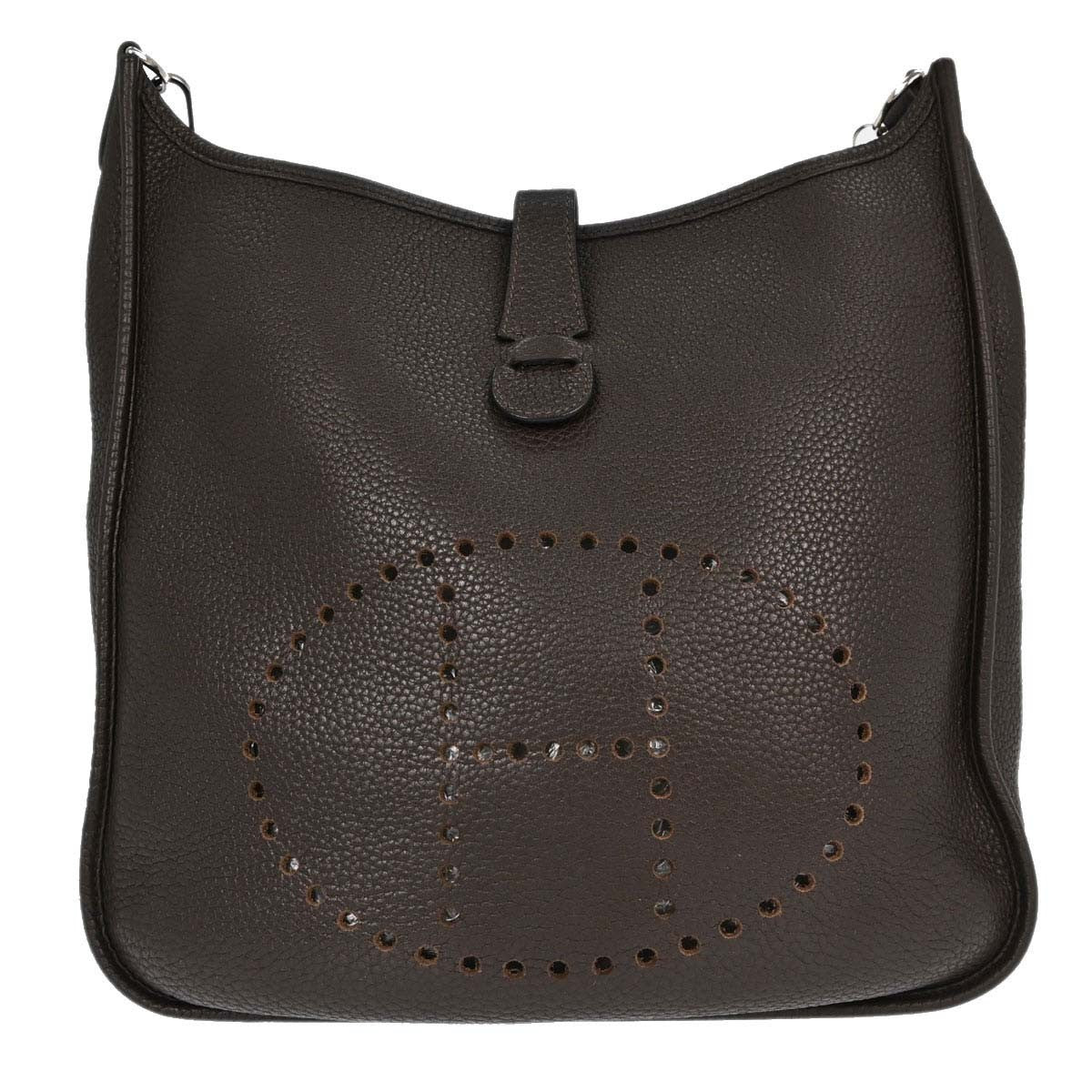 Hermes Evelyne Bag Gen Iii Clemence Brown Leather