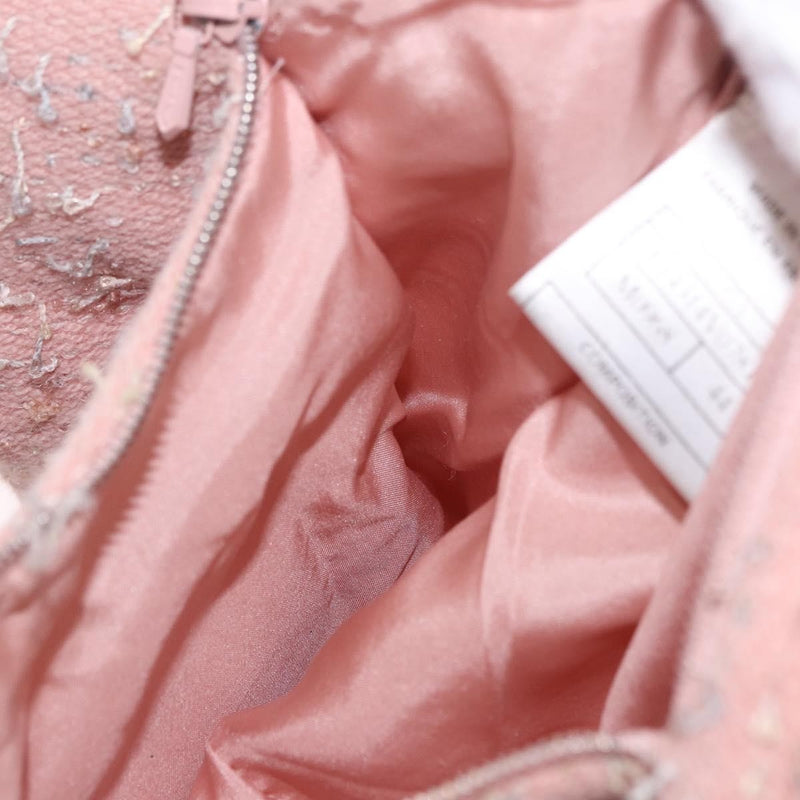Chanel Shoulder Suede Patchwork Pink Tweed Bag