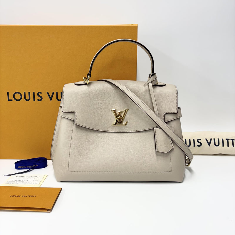 Louis Vuitton Lockme Ever Leather Beige Bag