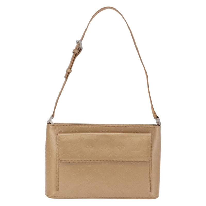 Louis Vuitton Mat Allston Monogram Vernis Beige Leather Bag