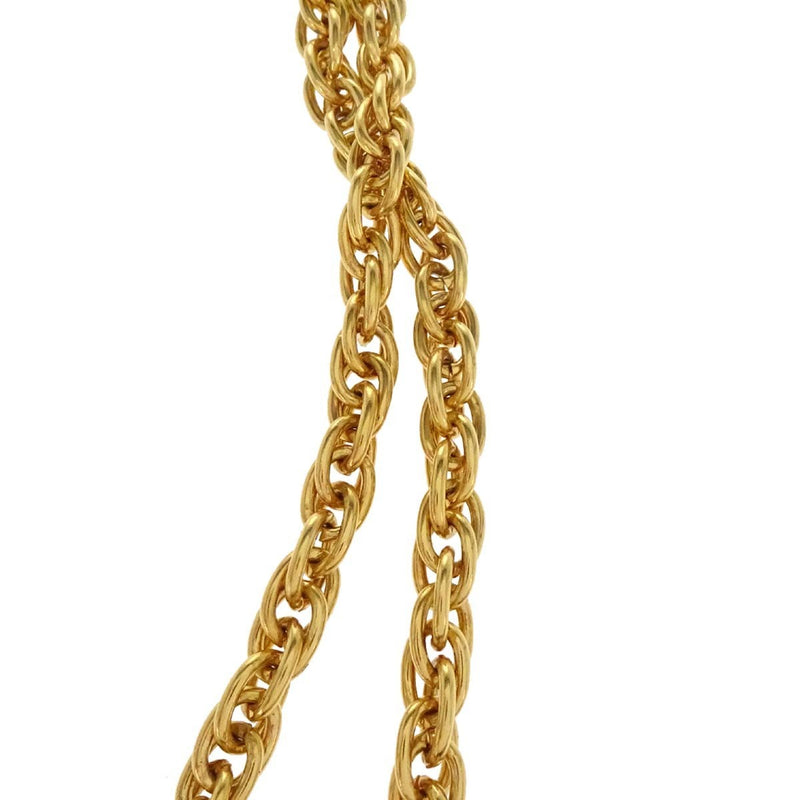 Chanel Vintage Cc Pendant Drop Metal With Gripoix Multicolour Gold_plated Bijoux