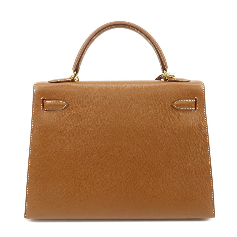 Hermes Kelly Brown Courchevel With Gold Hardware Camel Leather Bag
