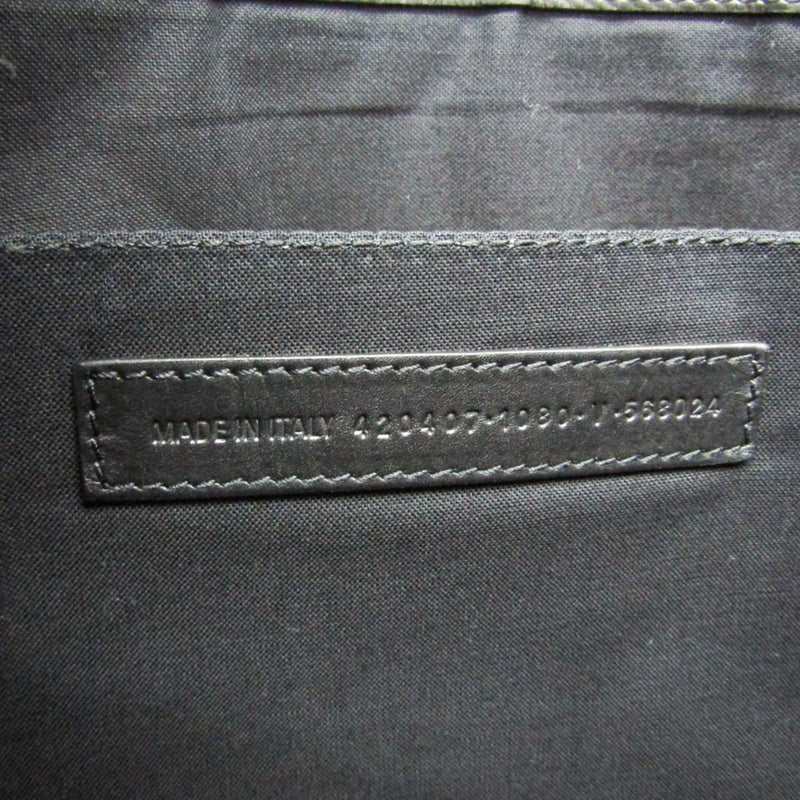 Balenciaga Navy Zip Canvas And Leather Ecru Bag