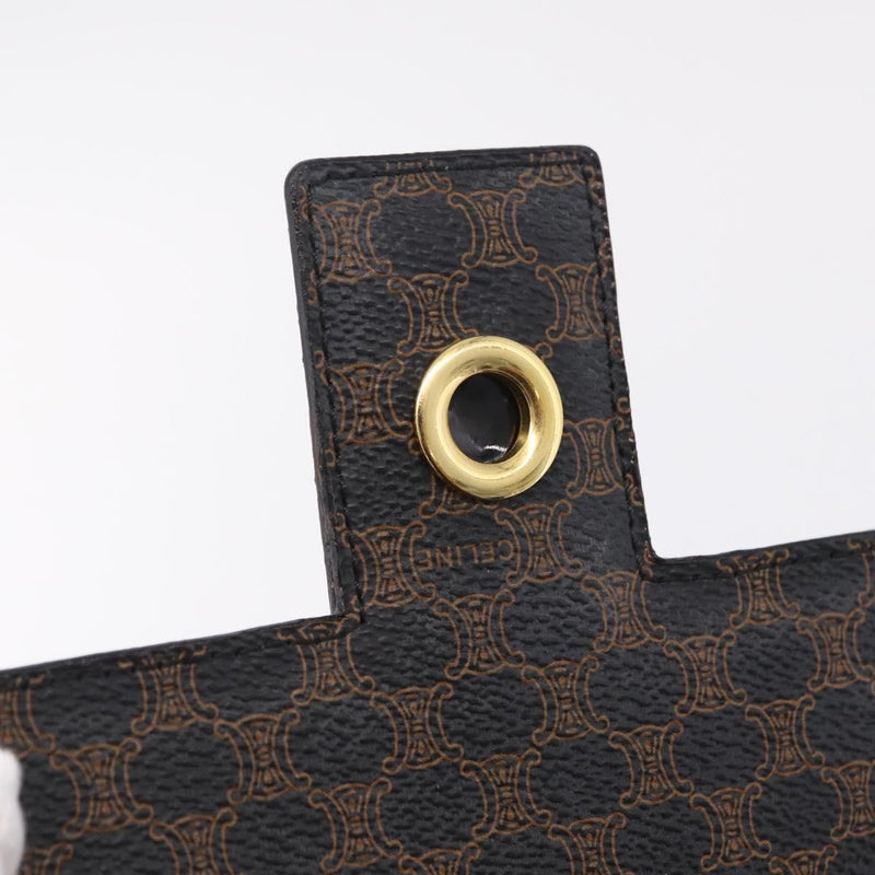 Celine Vintage Horse Carriage C Macadam Canvas And Leather Black Bag