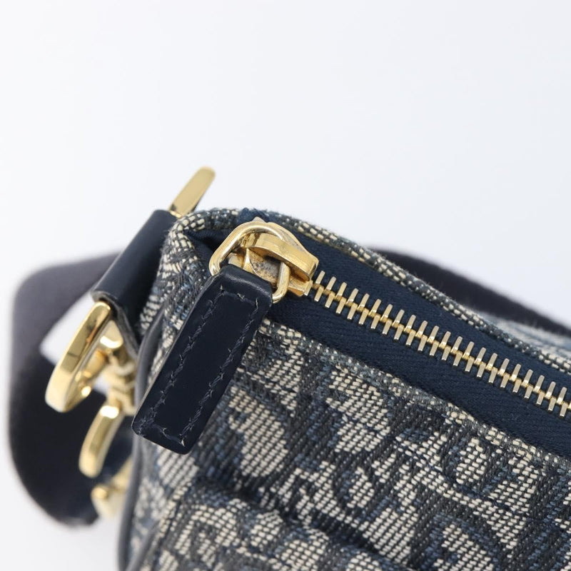 Christian Dior Saddle Messenger Oblique Canvas Navy