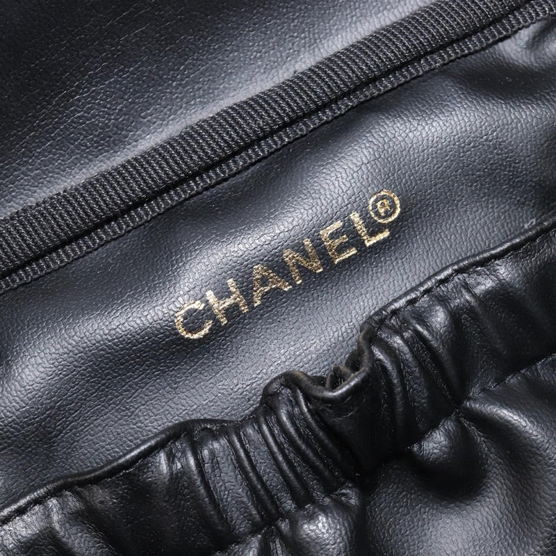Chanel Vintage Timeless Cosmetic Case Caviar Black Leather Bag