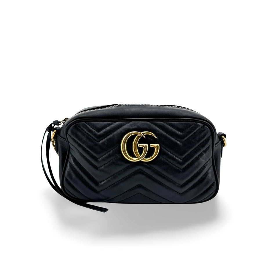 Gucci Gg Marmont Matelasse Leather Black Bag
