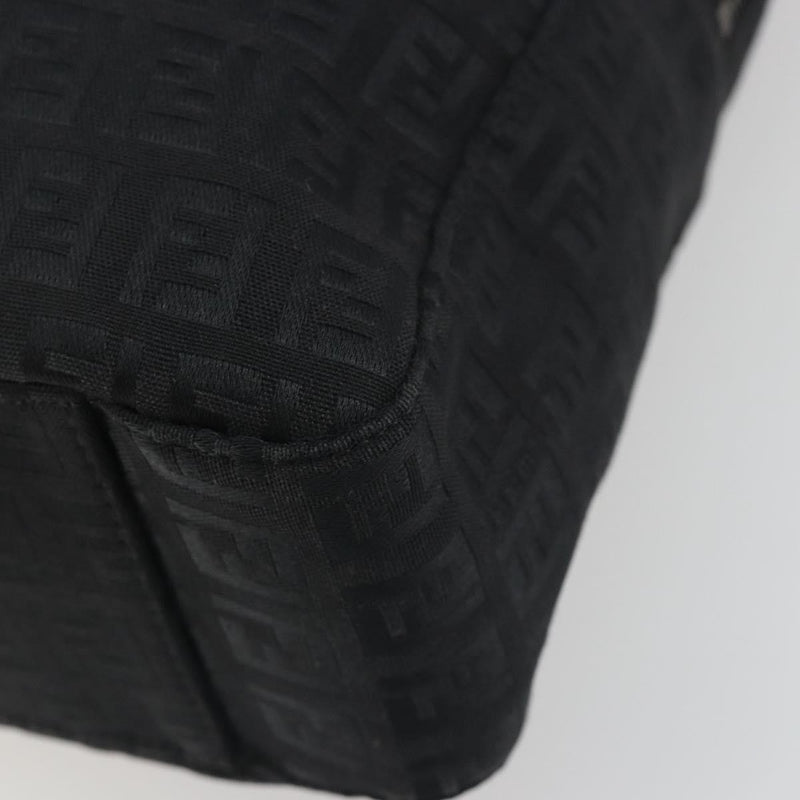 Fendi Shoulder Zucchino Canvas Black Bag