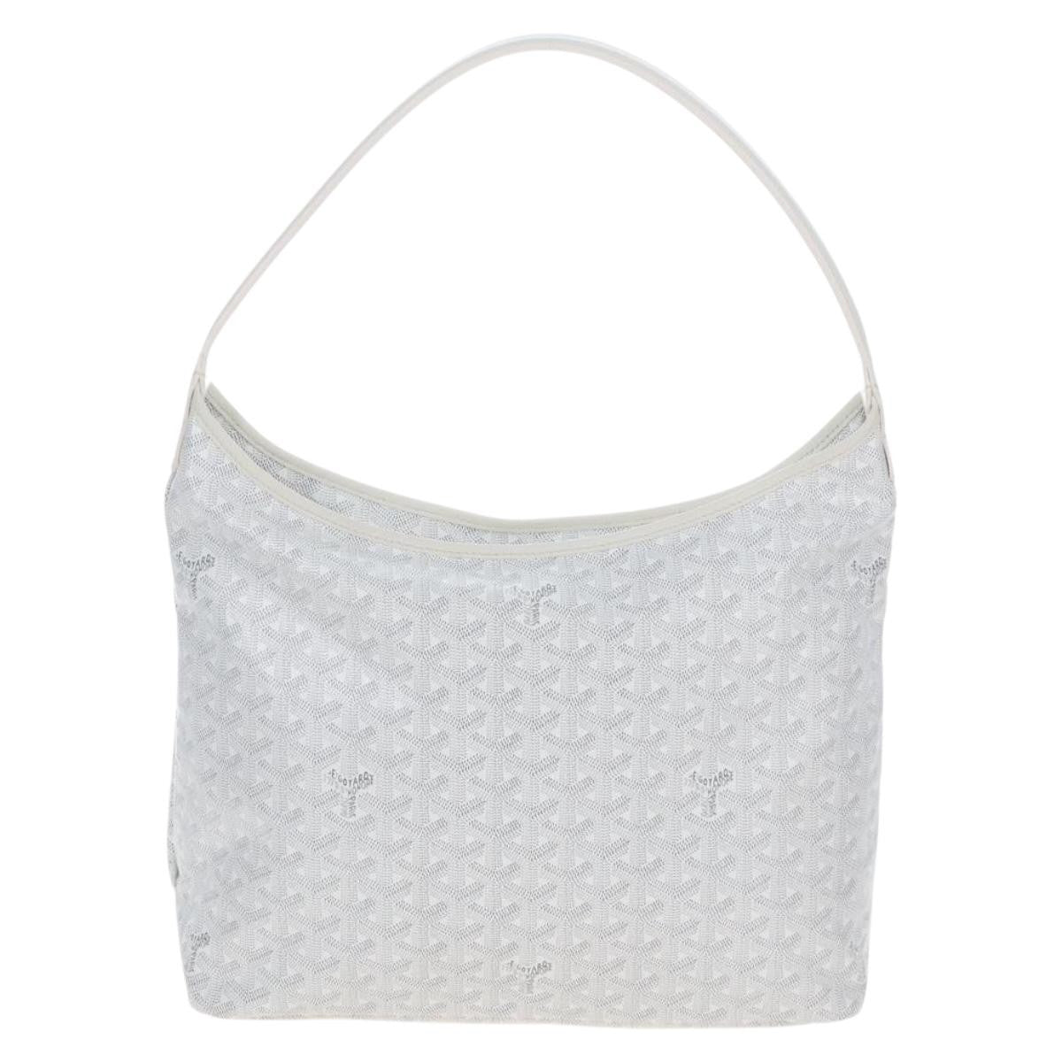 Goyard Boheme Hobo Iridescent Coated Canvas White