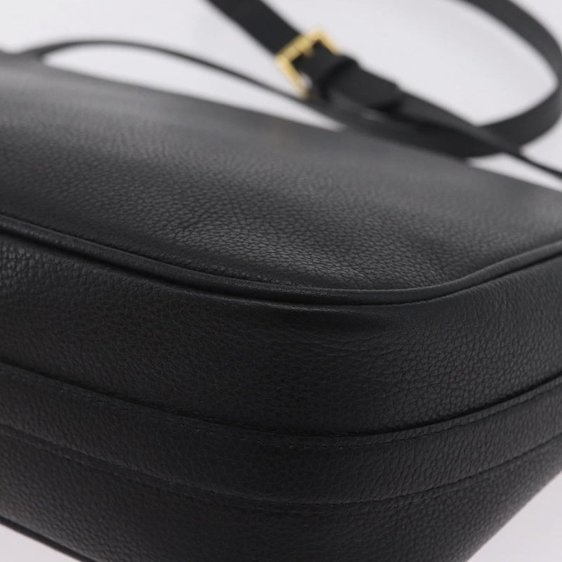 Saint Laurent Vintage Shoulder Bag Leather Black