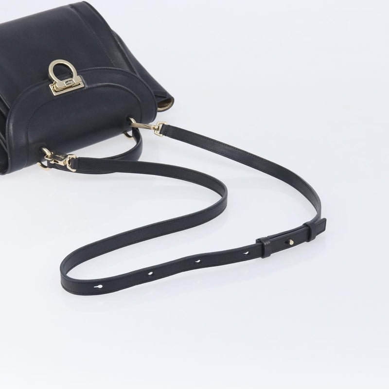 Salvatore Ferragamo Sofia Rainbow Saddle Leather Black Bag