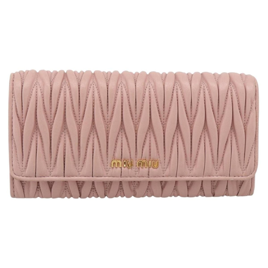 Miu Miu Matelasse Leather Pink Accessory