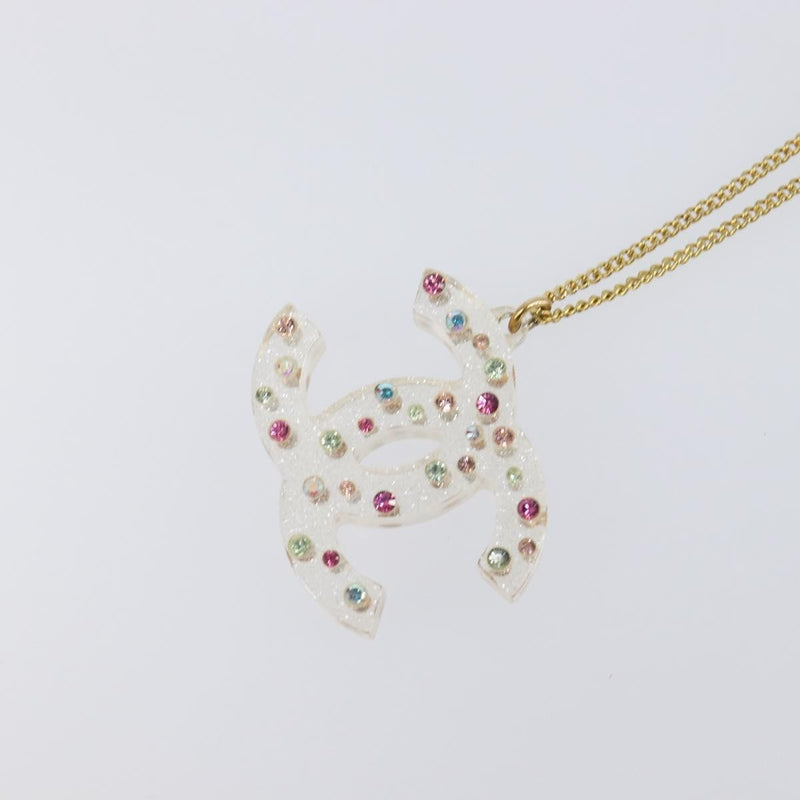 Chanel Cc Pendant Multicolor Crystal Embellished Metal Multicolour Bijoux