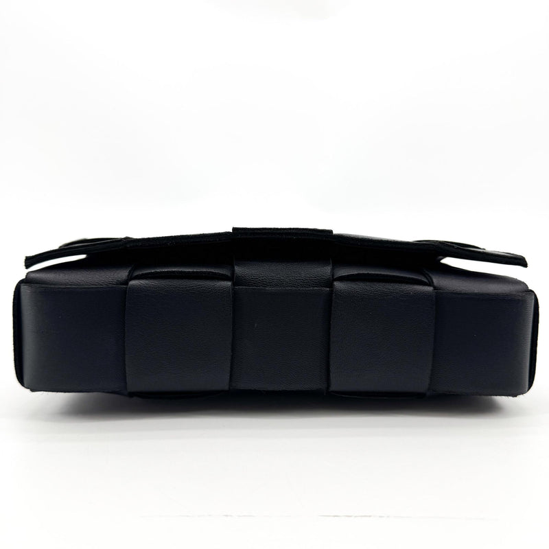 Bottega Veneta Cassette Maxi Intrecciato Leather Black Bag