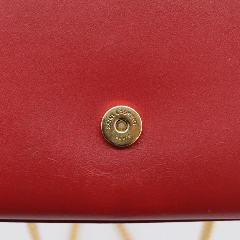 Saint Laurent Classic Monogram Leather Red Bag