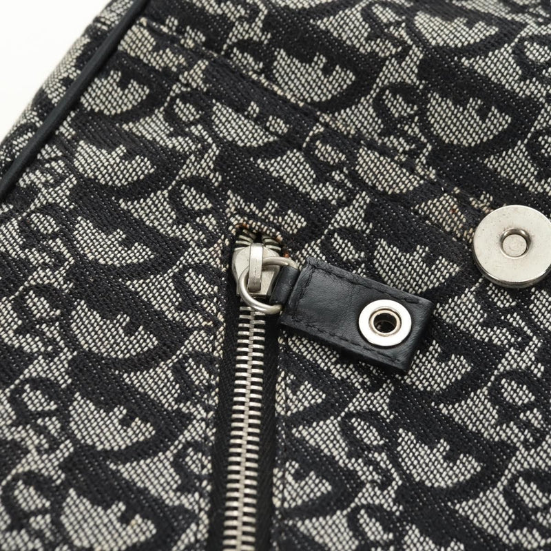 Christian Dior Vintage Cd Flap Messenger Diorissimo Canvas Black