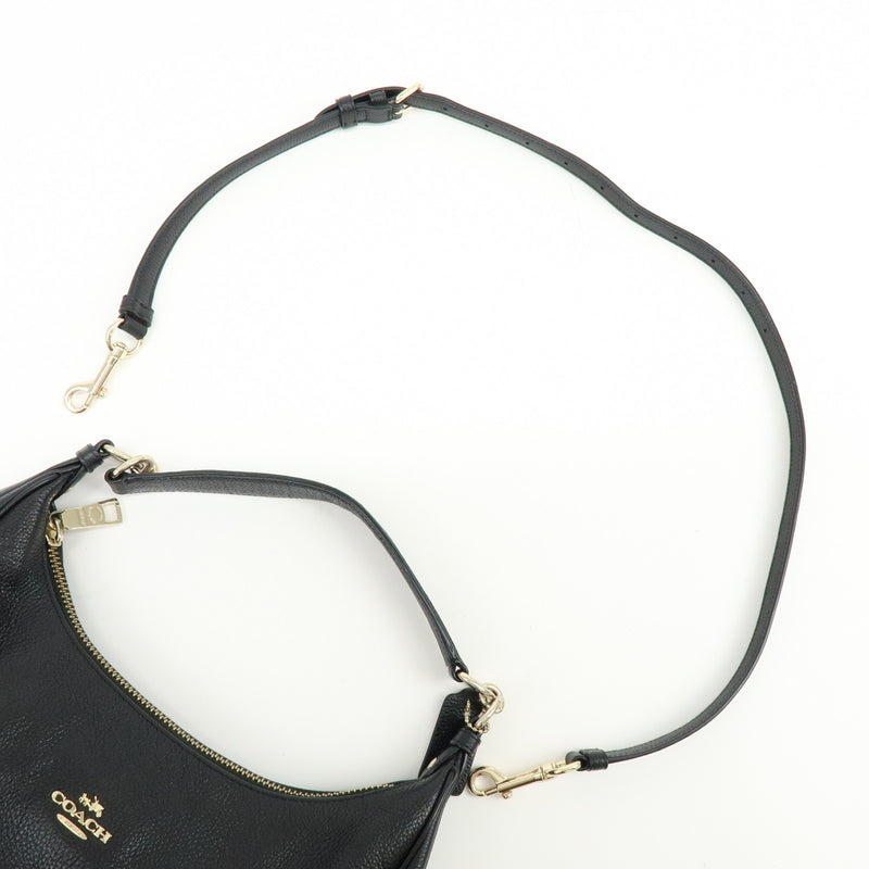 Coach Shoulder Leather Black Bag