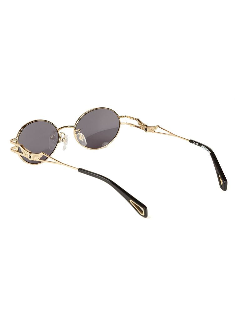 Zadig & Voltaire Szv464s Round-Frame Metal Sunglasses — Rose Gold