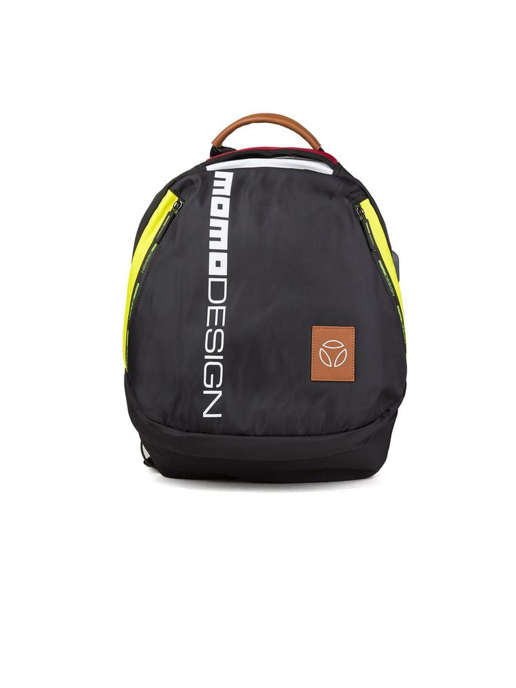 Momo Design Genuine Leather Sport-Inspired Backpack — Black