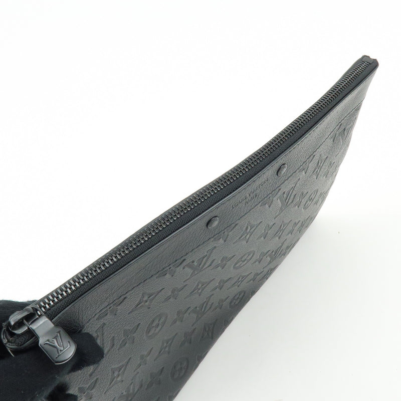 Louis Vuitton Pochette To-Go Monogram Shadow Leather Black Bag