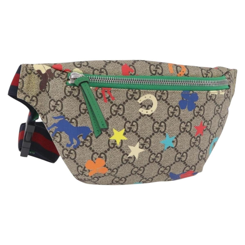 Gucci Childrens Belt Bag Printed Gg Coated Canvas Beige