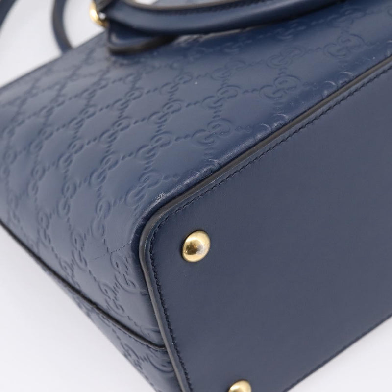 Gucci Linea A Convertible Guccissima Leather Navy Bag