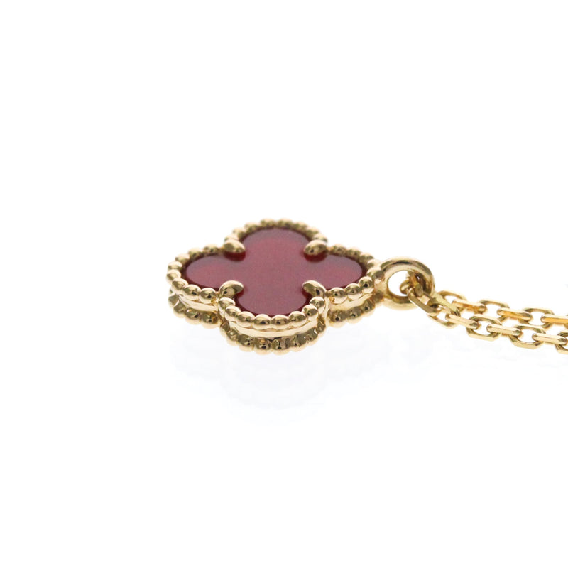 Van Cleef & Arpels Sweet Alhambra 18k White Gold And Diamonds Red Pink_gold Bijoux