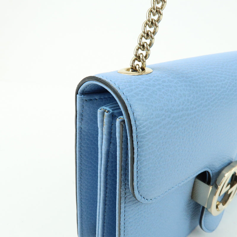 Gucci Interlocking Leather Blue Bag