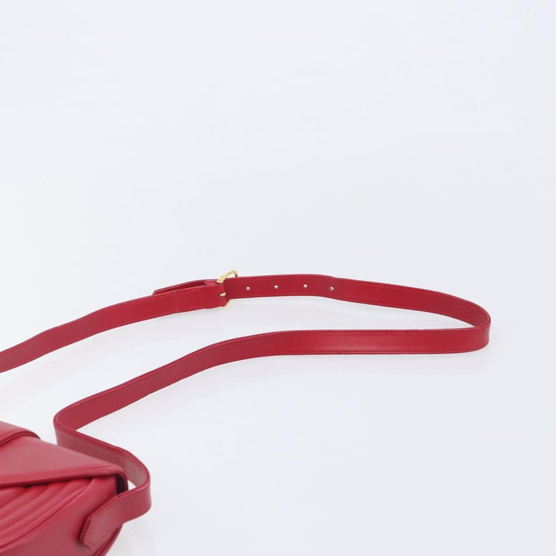 Saint Laurent Vintage Shoulder Bag Leather Red