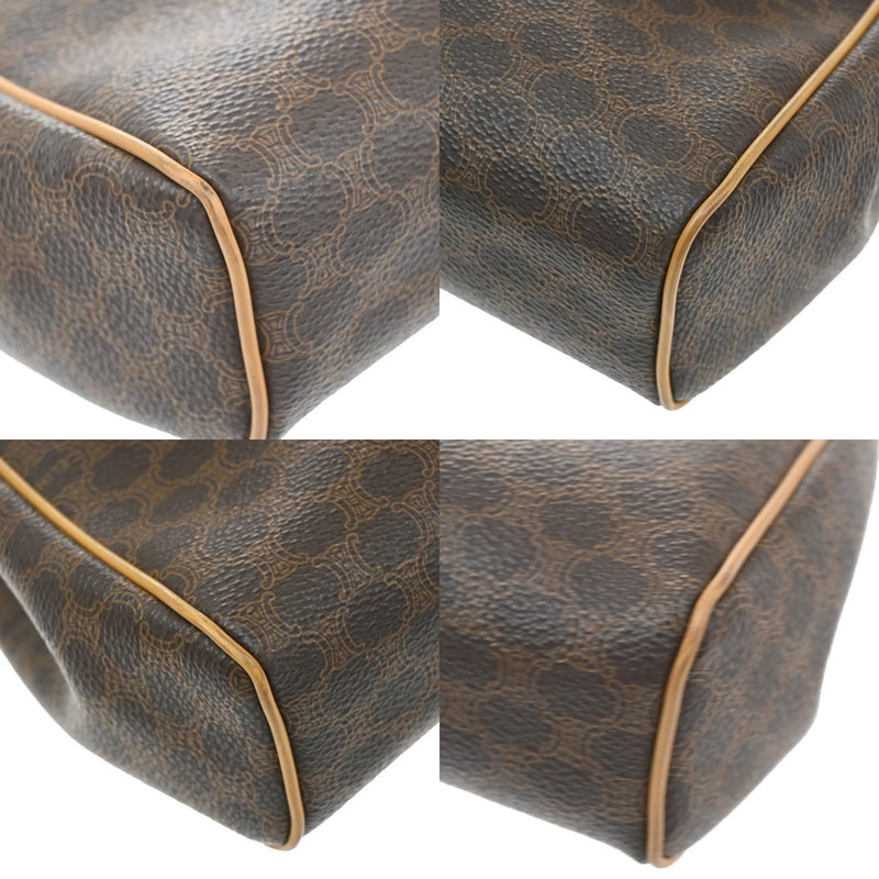 Celine Macadam Shoulder Canvas Brown Bag