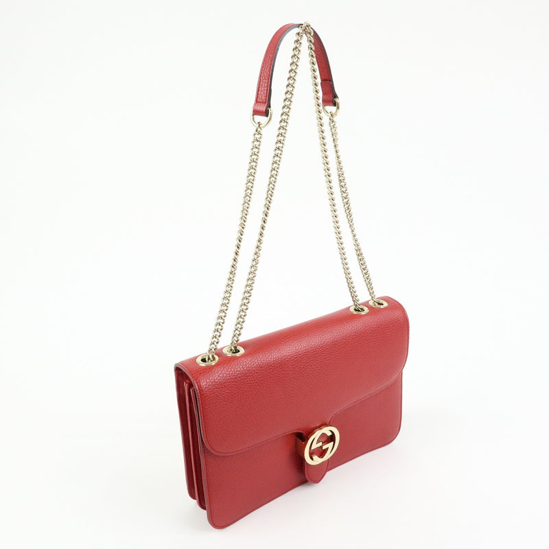 Gucci Interlocking Leather Red Bag