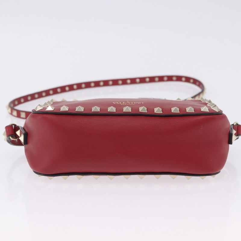 Valentino Garavani Rockstud Camera Leather Red Bag