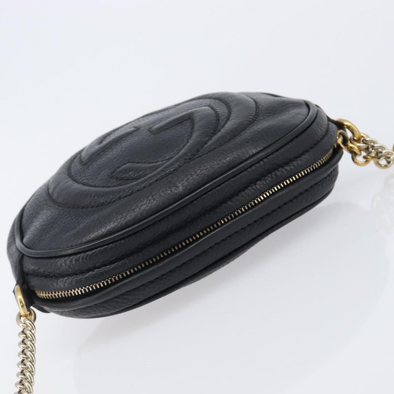 Gucci Soho Chain Leather Black Bag