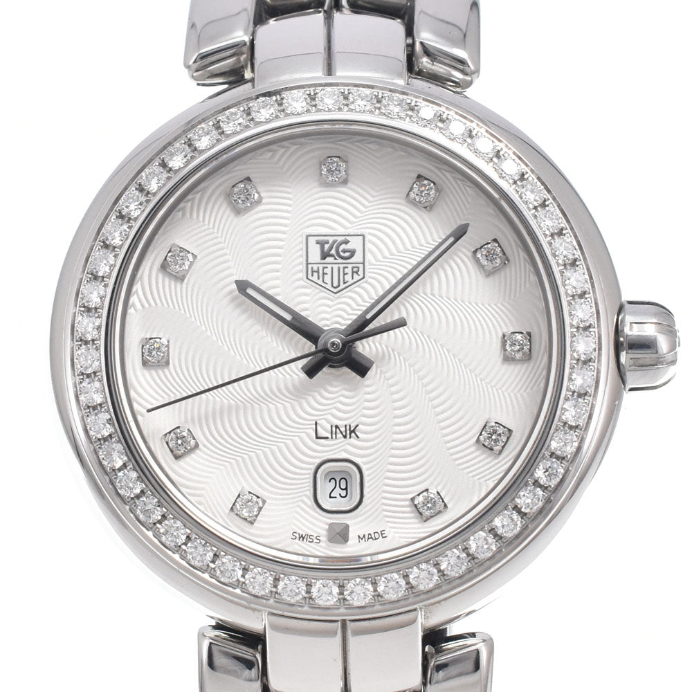 Tag Heuer Link Quartz Stainless Steel With Diamond Bezel And Markers Watches