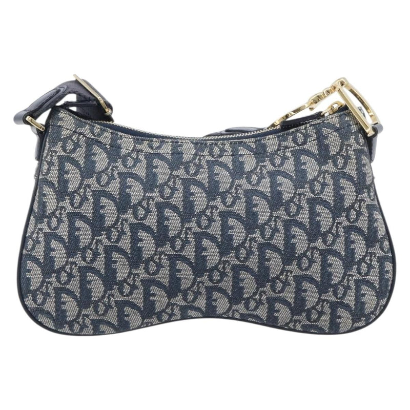 Christian Dior Saddle Messenger Oblique Canvas Navy