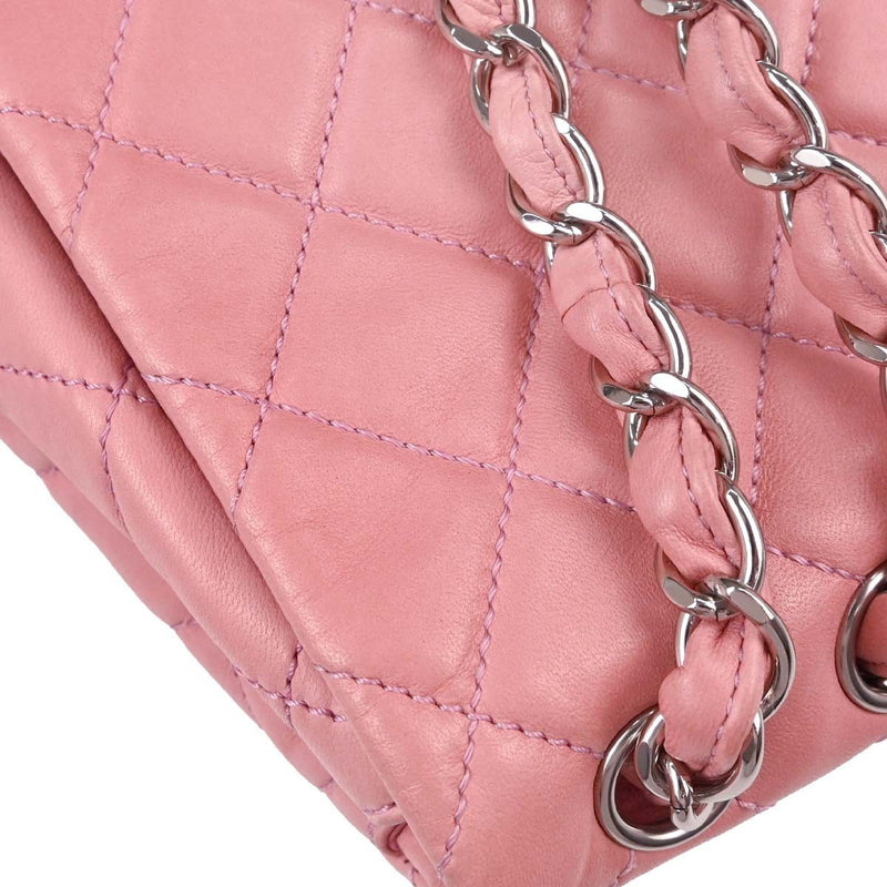 Chanel Classic Single Flap Quilted Lambskin Pink Leather Bag