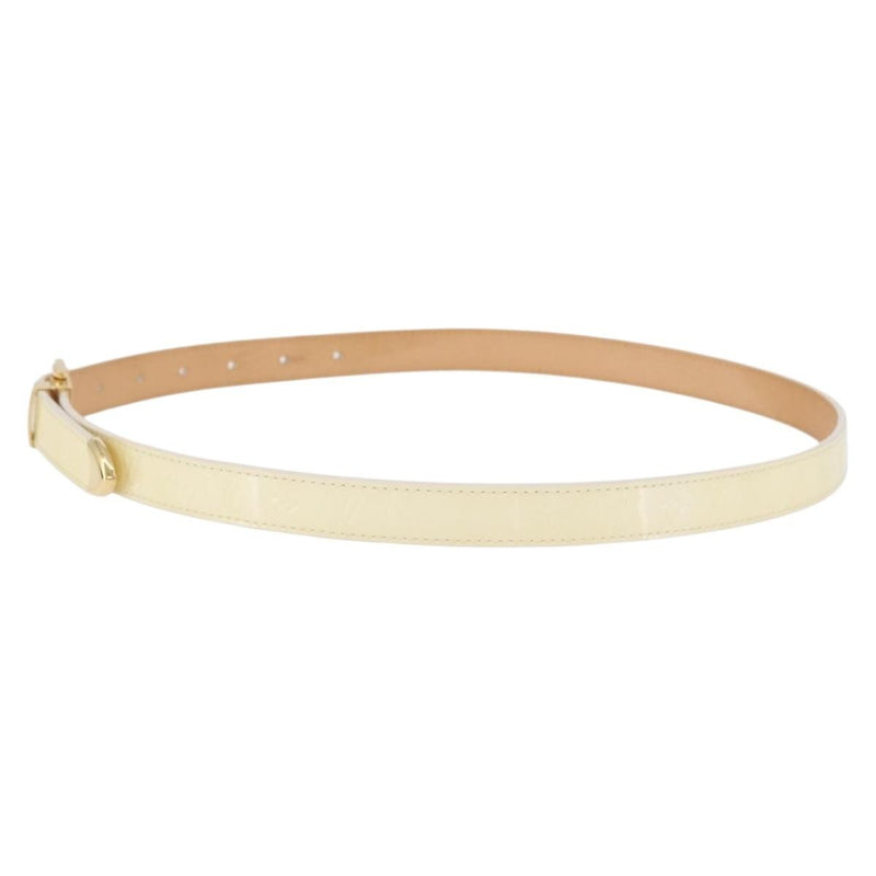 Louis Vuitton Vernis Belt Lv Monogram Beige Patent_leather