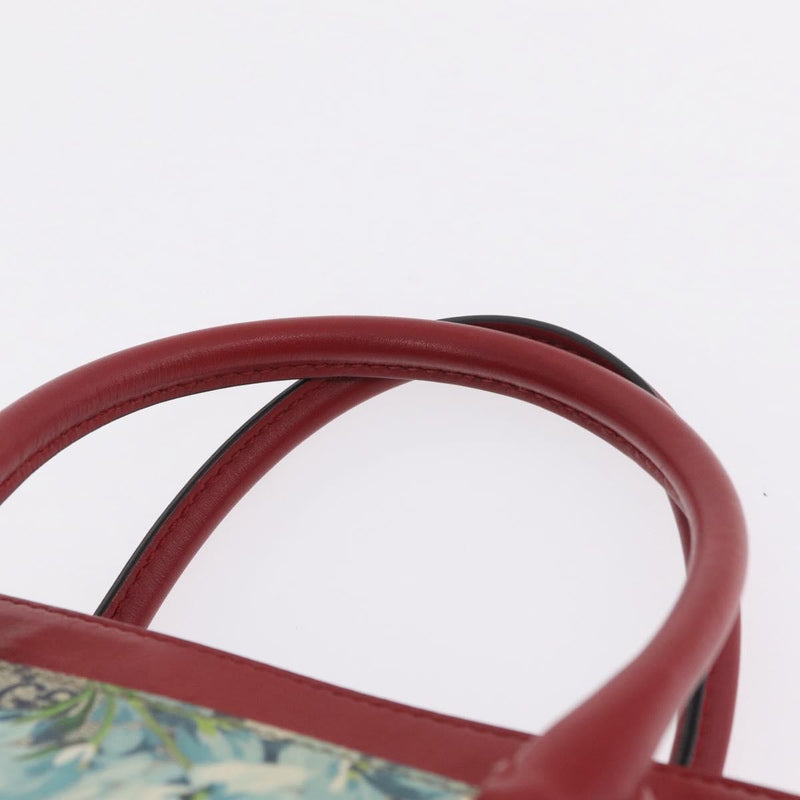 Gucci Linea A Convertible Blooms Print Gg Coated Canvas Navy Bag