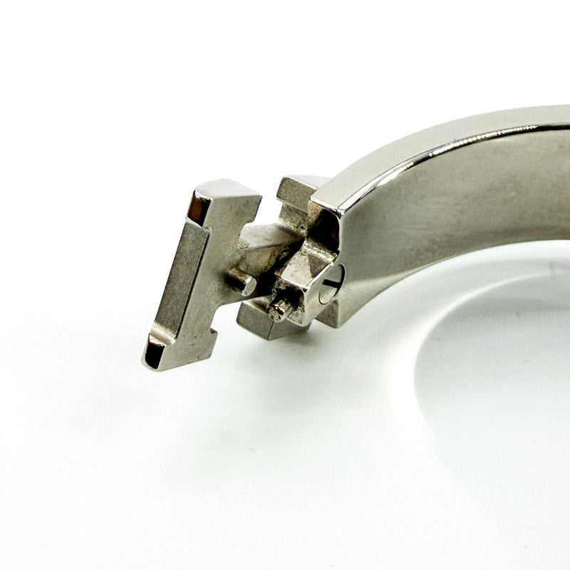 Hermes Clic H Enamel Brown Silver Bijoux