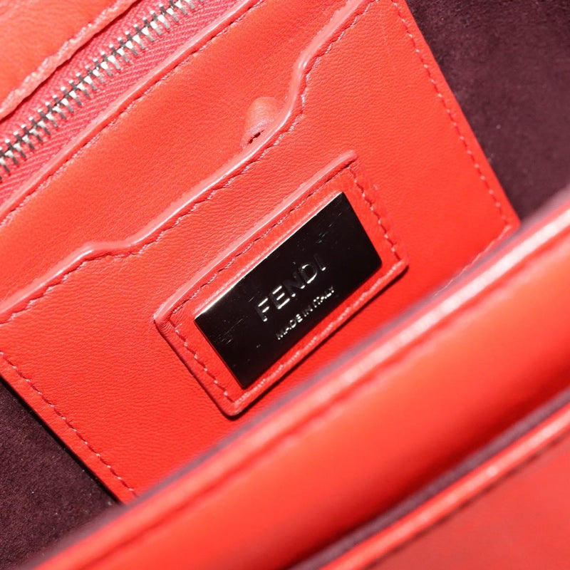 Fendi Be Baguette Flap Leather Red Bag