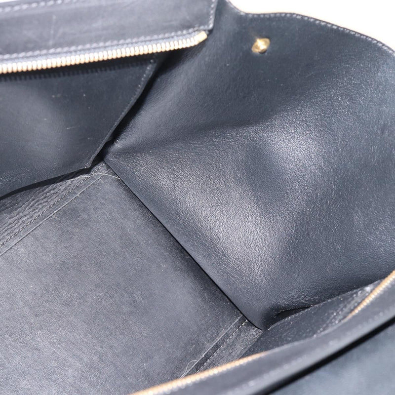 Celine Trapeze Leather With Suede Blue Bag