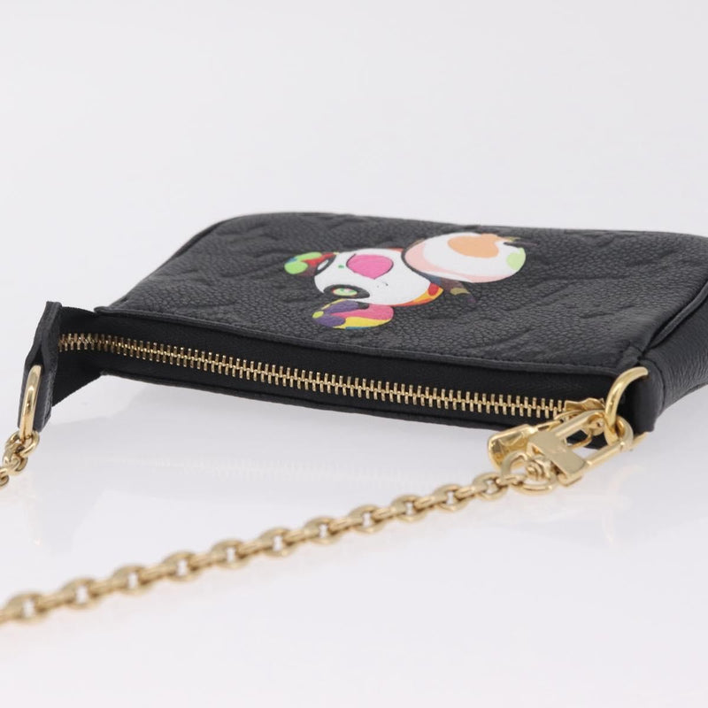 Louis Vuitton Pochette Accessoires Monogram Empreinte Leather Black Bag
