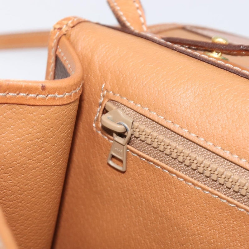 Celine Macadam Shoulder Canvas Brown Bag