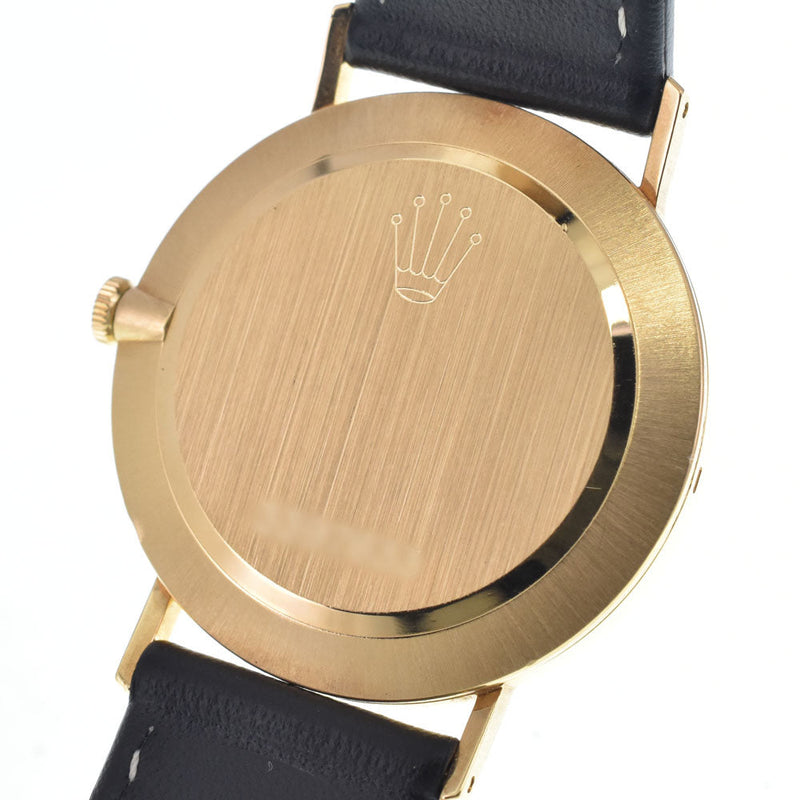 Rolex Cellini Round Quartz Yellow Gold And Alligator Watches